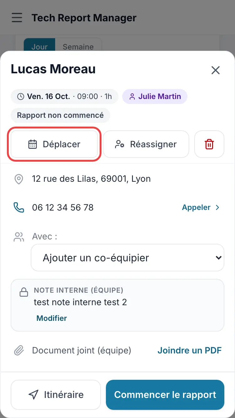 De fiche van de afspraak