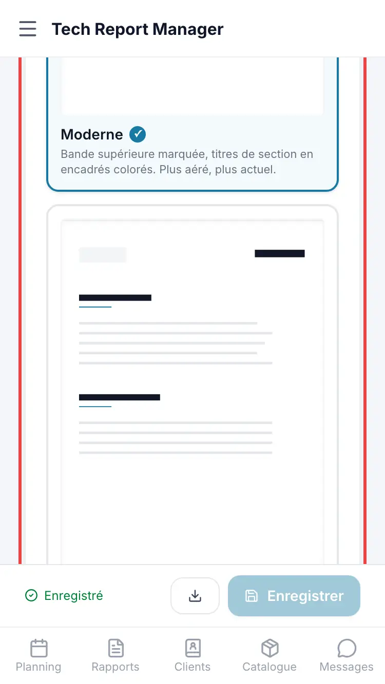 The report style