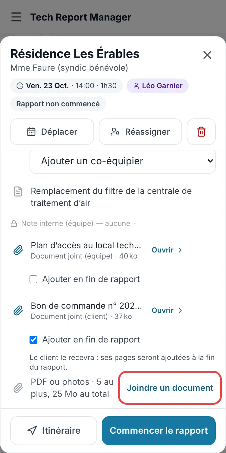 Joindre un document