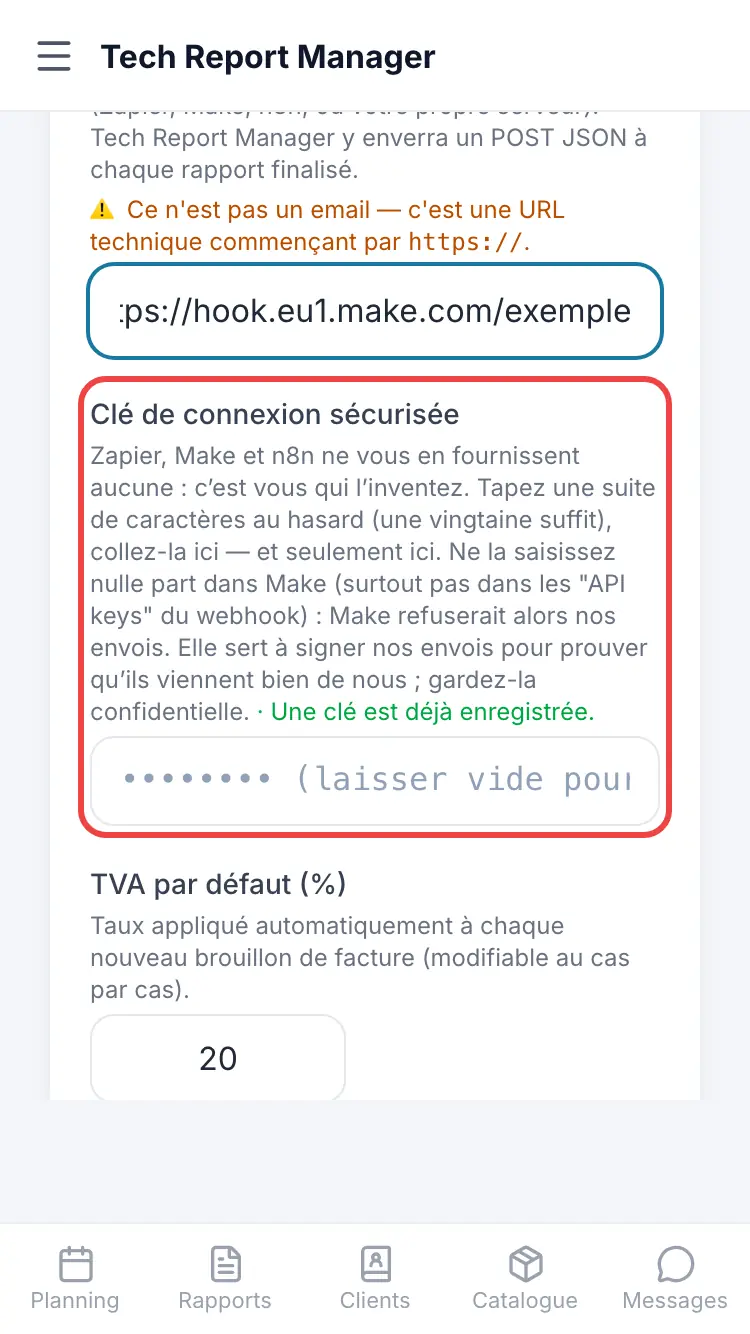 L'outil personnalisé