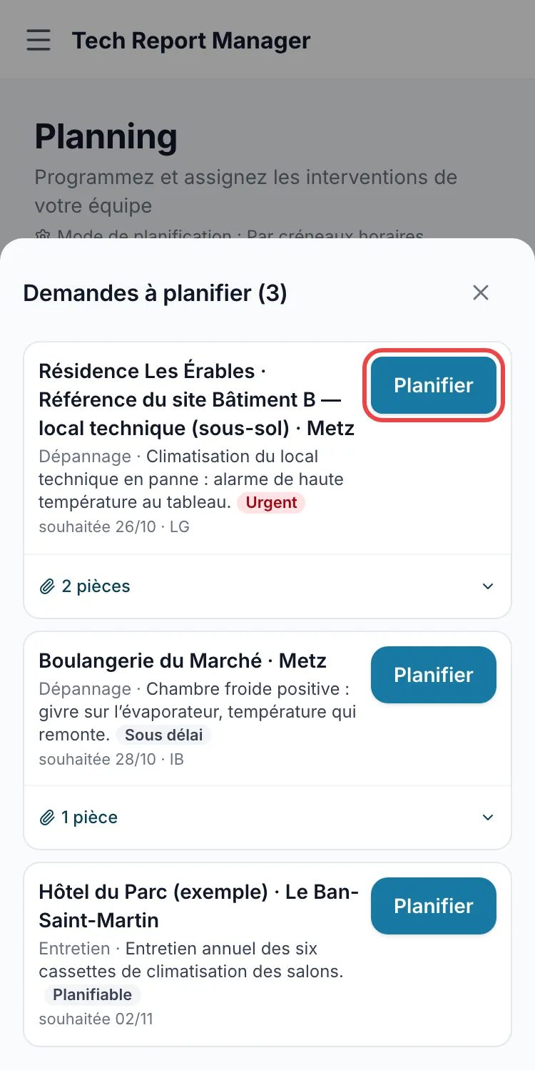 A lista no telemóvel